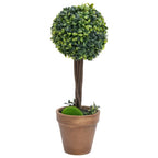 Vidaxl kunstplanten met pot 2 st buxus bolvorming 41 cm groen