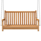 Vidaxl schommelbank 114x60x64 cm massief teakhout