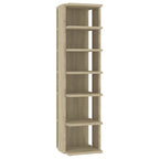 Vidaxl schoenenkast 27,5x27x102 cm bewerkt hout sonoma eikenkleurig