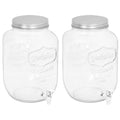 Vidaxl drankdispensers 2 st 8050 ml glas