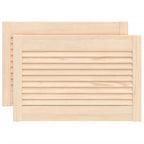 Vidaxl kastdeuren met lamellen 2 st 39,5x59,4 cm massief grenenhout