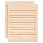 Vidaxl kastdeuren met lamellen 2 st 61,5x49,4 cm massief grenenhout