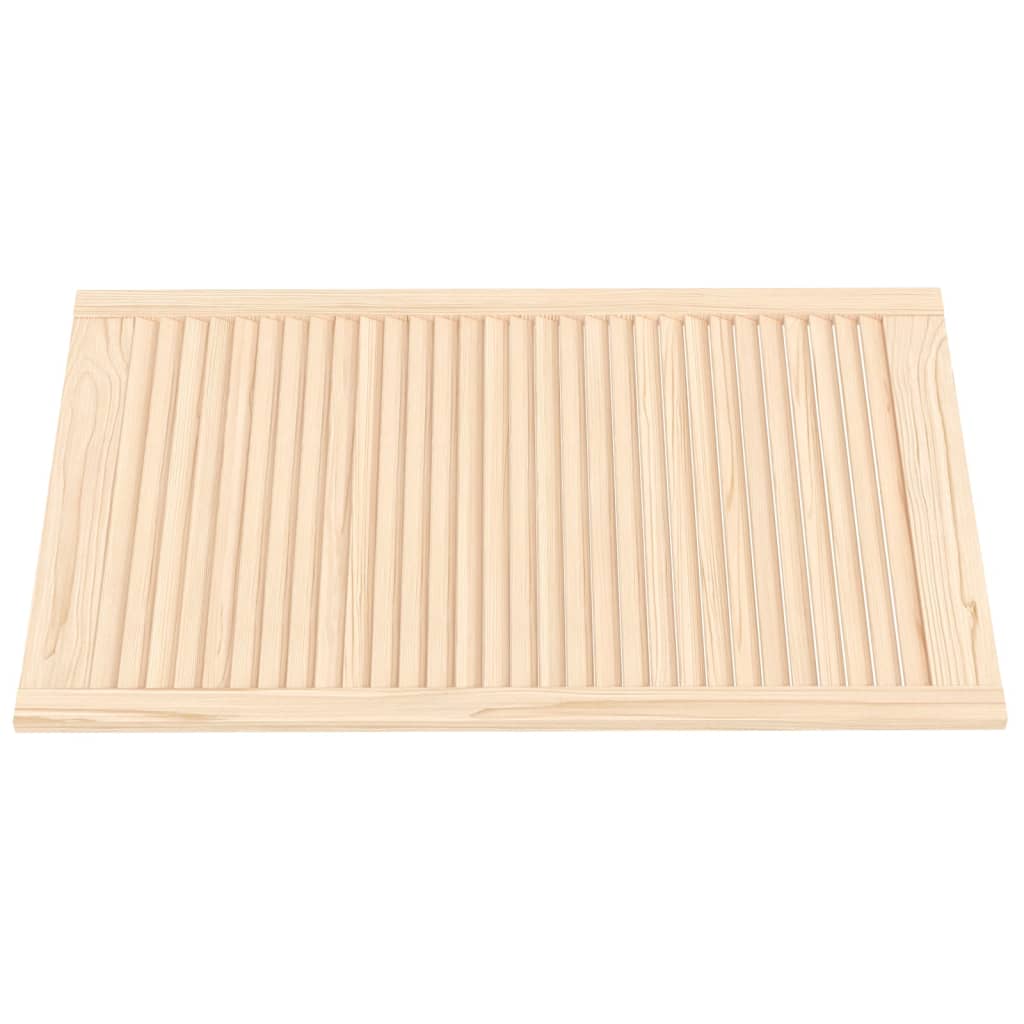 Vidaxl kastdeuren met lamellen 2 st 99,3x59,4 cm massief grenenhout