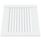 Vidaxl kastdeur met lamellen 39,5x39,4 cm massief grenenhout wit