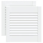 Vidaxl kastdeuren met lamellen 2 st 39,5x39,4 cm grenenhout wit