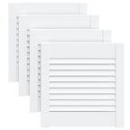 Vidaxl kastdeuren met lamellen 4 st 39,5x39,4 cm grenenhout wit
