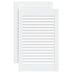 Vidaxl kastdeuren met lamellen 2 st 61,5x39,4 cm grenenhout wit
