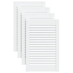 Vidaxl kastdeuren met lamellen 4 st 61,5x39,4 cm grenenhout wit