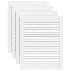 Vidaxl kastdeuren met lamellen 4 st 61,5x49,4 cm grenenhout wit
