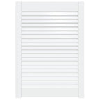 Vidaxl kastdeur met lamellen 69x49,4 cm massief grenenhout wit