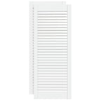 Vidaxl kastdeuren met lamellen 2 st 99,3x39,4 cm grenenhout wit