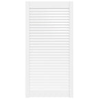Vidaxl kastdeur met lamellen 99,3x49,4 cm massief grenenhout wit