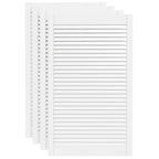 Vidaxl kastdeuren met lamellen 4 st 99,3x59,4 cm grenenhout wit