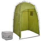 VidaXL Kampeertoilet met tent draagbaar 10 + 10 L