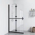 Vidaxl inloopdouchewand inklapbaar 80x190 cm esg-glas transparant
