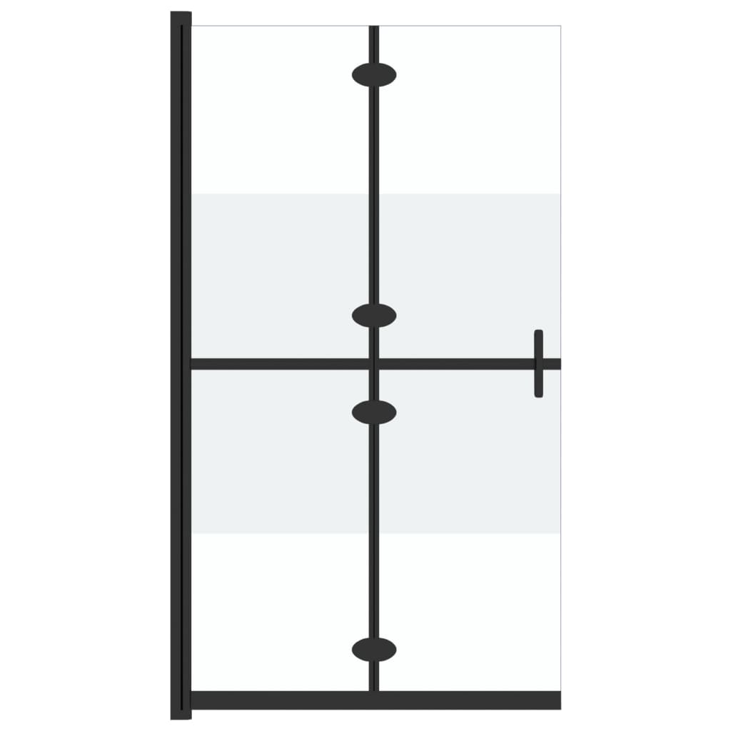 Vidaxl inloopdouchewand inklapbaar 100x190 cm esg-glas halfmat