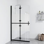Vidaxl inloopdouchewand inklapbaar 100x190 cm esg-glas halfmat