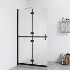 Vidaxl inloopdouchewand inklapbaar 80x190 cm esg-glas mat