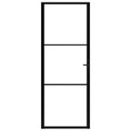Vidaxl binnendeur 76x201,5 cm esg-glas en aluminium zwart