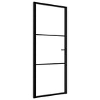Vidaxl binnendeur 83x201,5 cm esg-glas en aluminium zwart