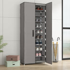 Vidaxl schoenenkast 60x30x166 cm stof grijs