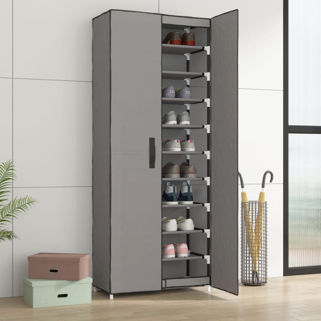Vidaxl schoenenkast 60x30x166 cm stof grijs