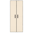 Vidaxl schoenenkast 60x30x166 cm stof crèmekleurig