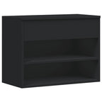 Vidaxl schoenenbank 60x30x45 cm bewerkt hout zwart