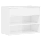 Vidaxl schoenenbank 60x30x45 cm bewerkt hout hoogglans wit