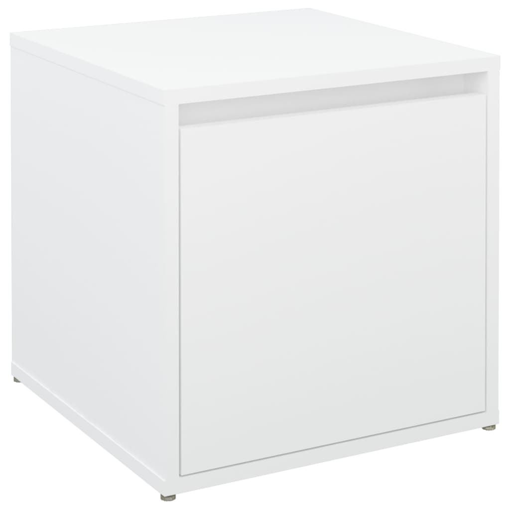 VidaXL Opbergbox met lade 40,5x40x40 cm bewerkt hout wit