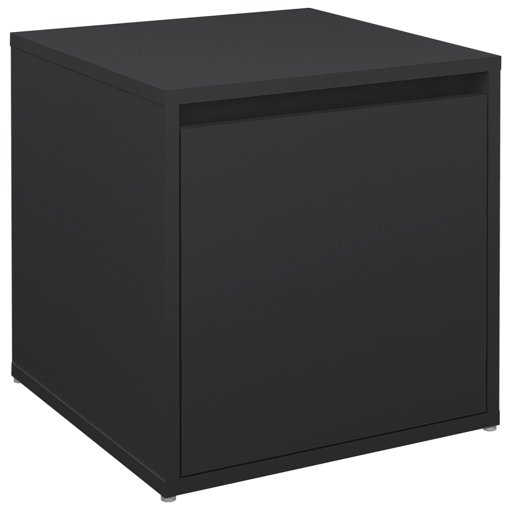 VidaXL Opbergbox met lade 40,5x40x40 cm bewerkt hout zwart