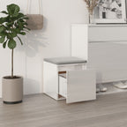 VidaXL Opbergbox met lade 40,5x40x40 cm bewerkt hout hoogglans wit