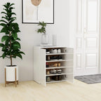 Vidaxl schoenenkast 60x35x70 cm bewerkt hout hoogglans wit