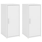 Vidaxl schoenenkasten 2 st 32x35x70 cm bewerkt hout wit