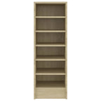 Vidaxl schoenenkast 31,5x35x90 cm bewerkt hout sonoma eikenkleurig