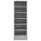 Vidaxl schoenenkast 31,5x35x90 cm bewerkt hout betongrijs