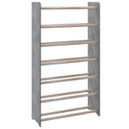 VidaXL Schoenenrek 65x24x117 cm bewerkt hout grijs