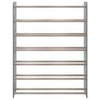 Vidaxl schoenenrek 90x24x117 cm bewerkt hout grijs