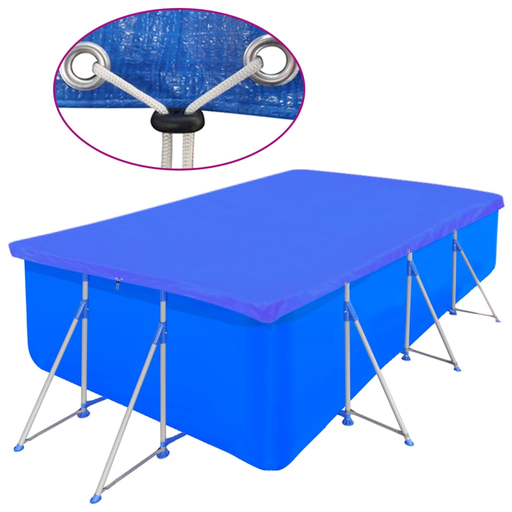 Vidaxl zwembadhoezen 2 st rechthoekig 90 g m² 540x270 cm pe
