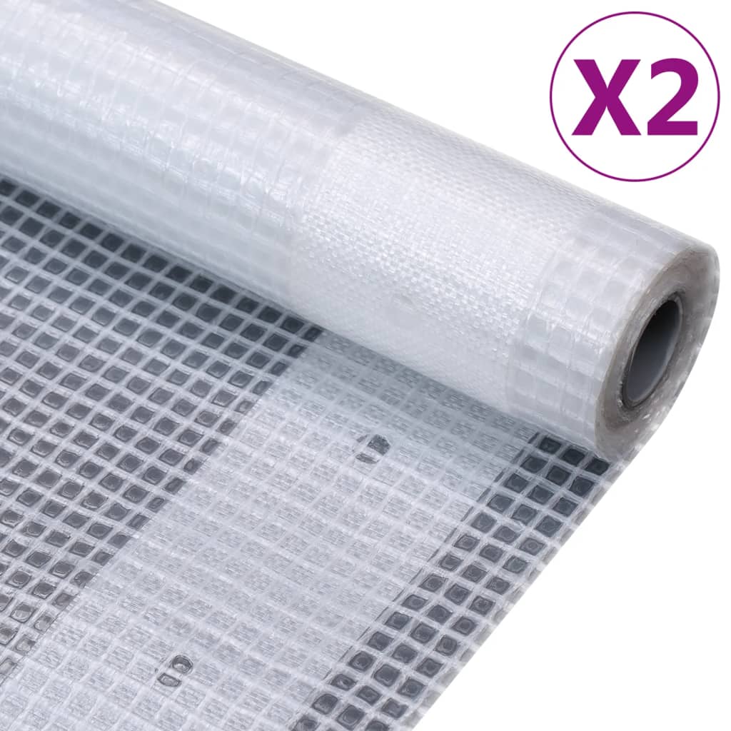 Vidaxl dekzeilen 2 st leno 260 g m² 4x3 m wit