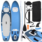 Vidaxl stand up paddleboardset opblaasbaar 330x76x10 cm zeeblauw