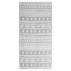 Vidaxl buitenkleed arakil 80x150 cm polypropeen grijs