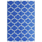 Vidaxl buitenkleed arakil 140x200 cm polypropeen blauw