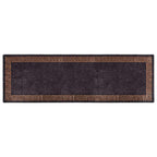 Vidaxl vloerkleed wasbaar anti-slip 80x300 cm zwart en goudkleurig
