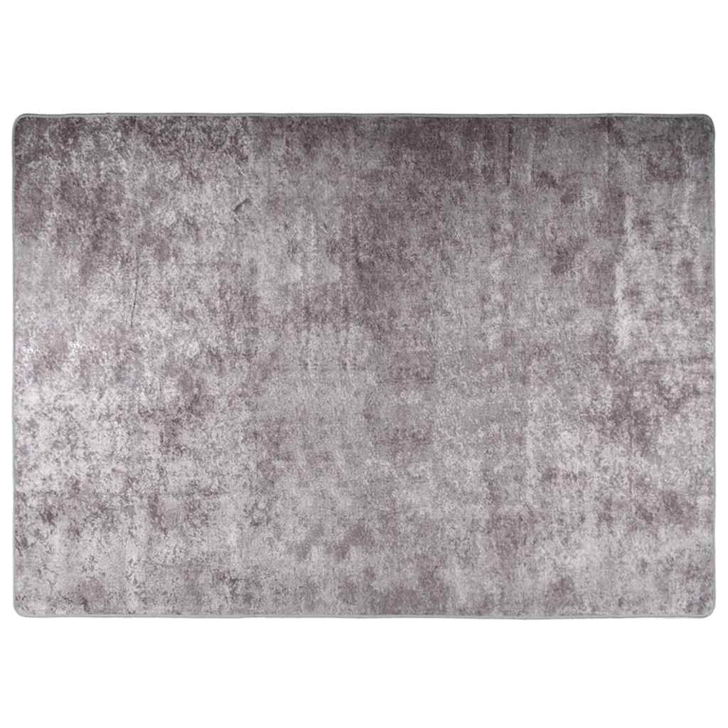 Vidaxl vloerkleed wasbaar 120x180 cm grijs