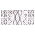 Vidaxl vloerkleed wasbaar anti-slip 80x300 cm zwart en wit