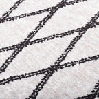Vidaxl vloerkleed wasbaar anti-slip 80x300 cm zwart en wit