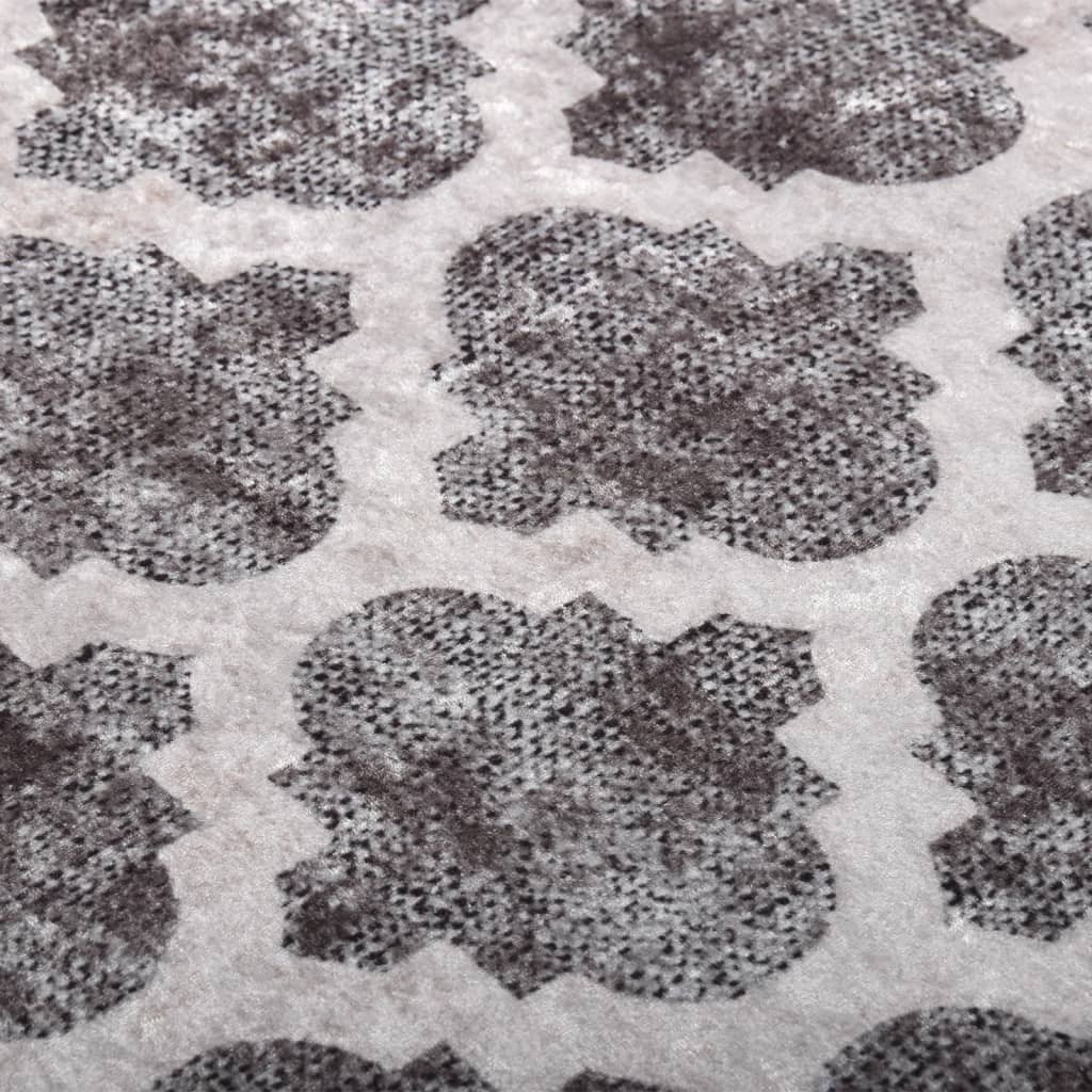 Vidaxl vloerkleed wasbaar 160x230 cm grijs en wit
