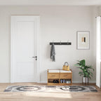 Vidaxl vloerkleed wasbaar 80x150 cm zwart en grijs