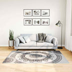 Vidaxl vloerkleed wasbaar 120x180 cm zwart en grijs